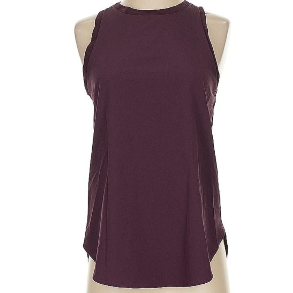 Women's Sleeveless Top - Purple  BR STANDARD WOMENS CASUAL COMFORT TANK TOP - Picture 2 of 15